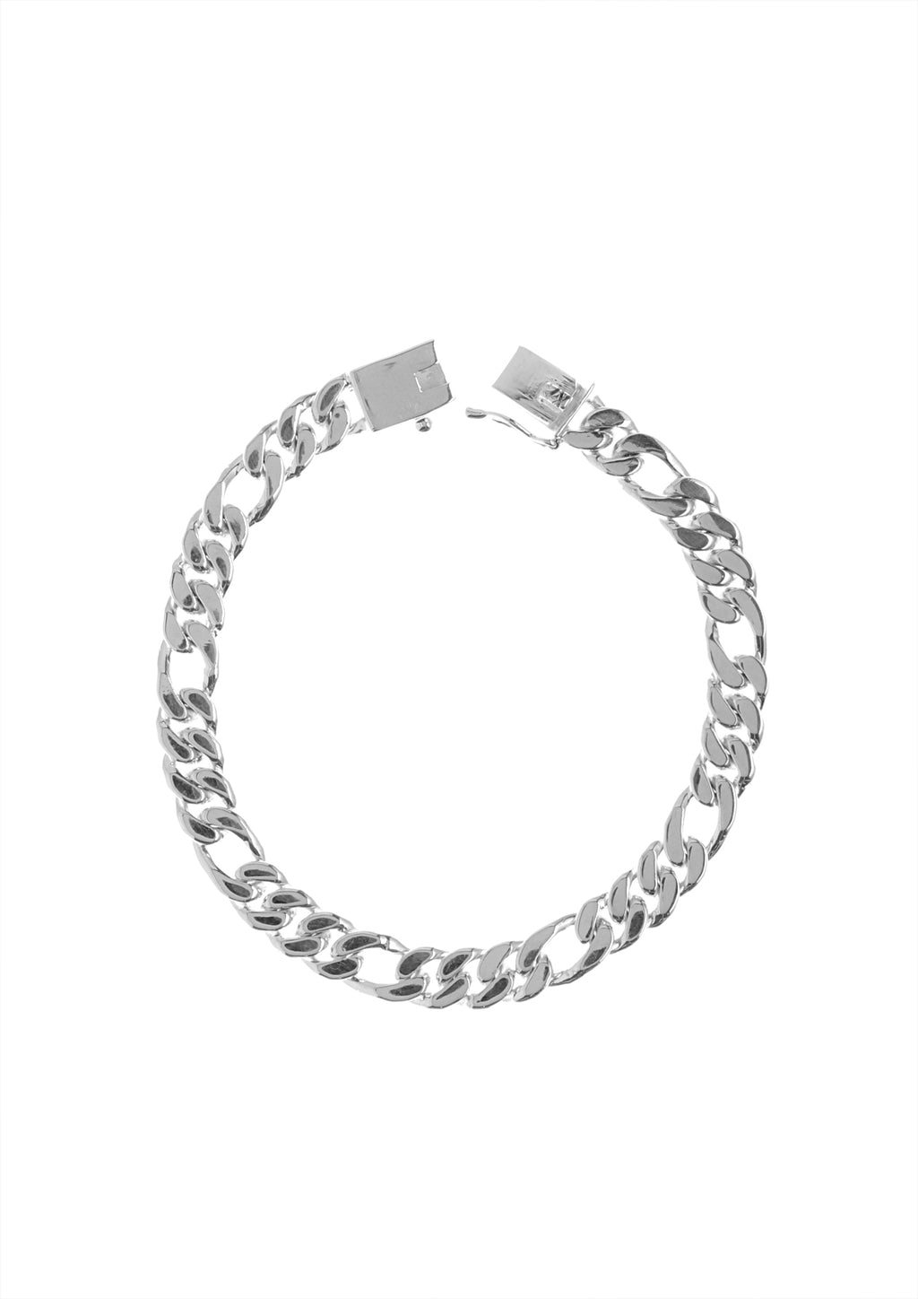 Silver Heavy Figaro Bracelet