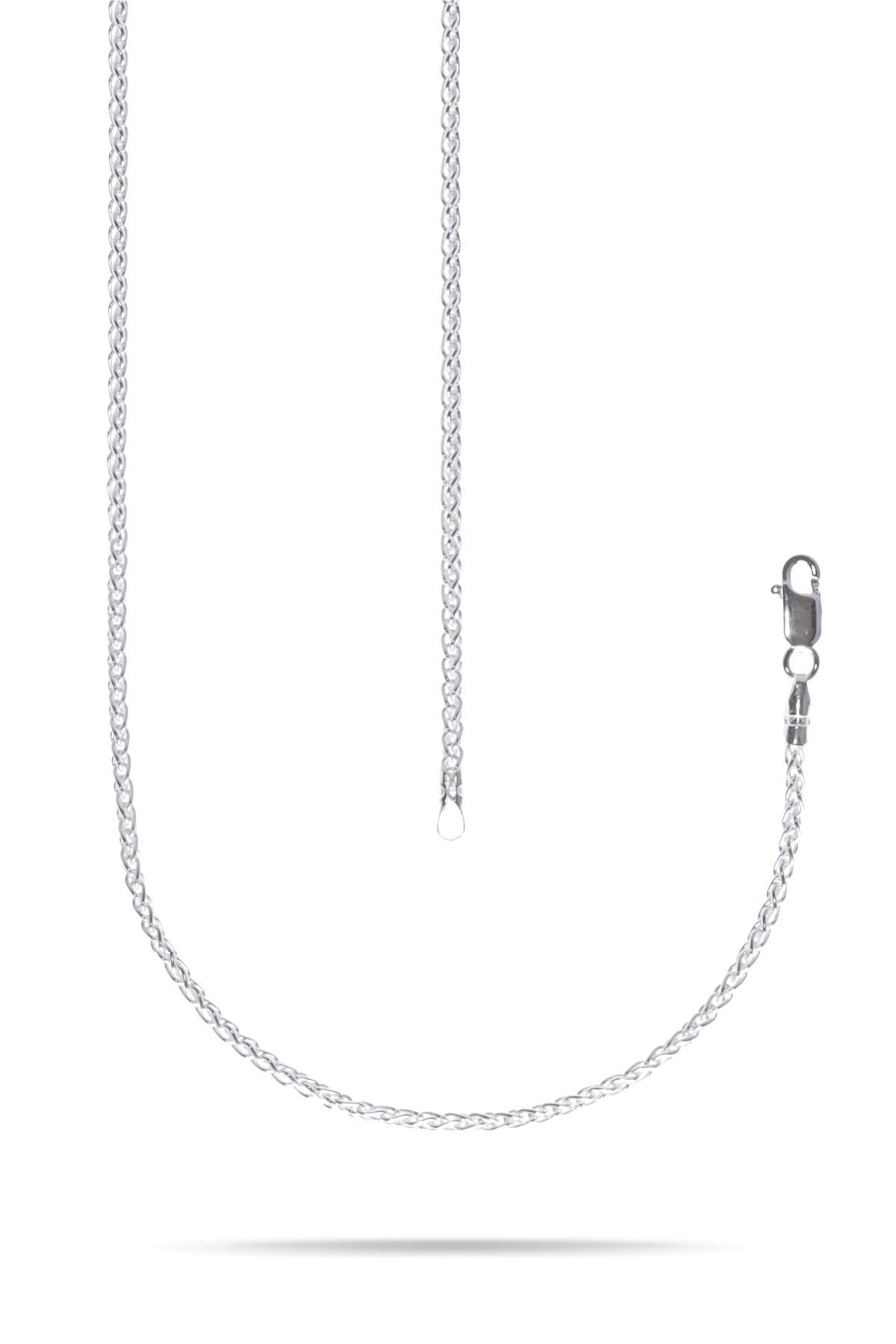 1.0mm Diamond-Cut Spiga Chain Necklace in 18K Gold - 24