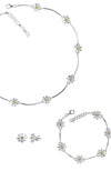 Daisy Petal Sterling Silver and Gold Plated Necklace